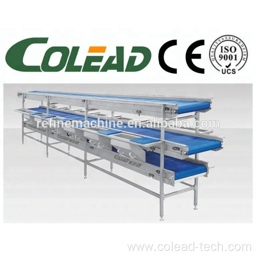 Multifunctional selecting vegetable processing conveyor